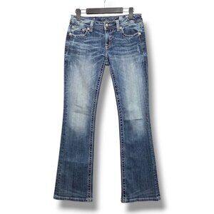 Miss Me Bootcut Jeans Womens 28 Low Rise Embellished Rhinestone